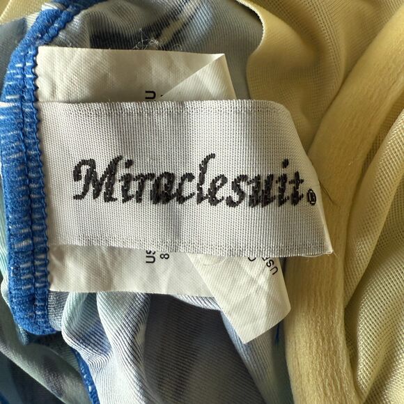 Miraclesuit Tankini Swimsuit Top Animal Love Knot Underwire Bra Blue Size 8 - Picture 5 of 5